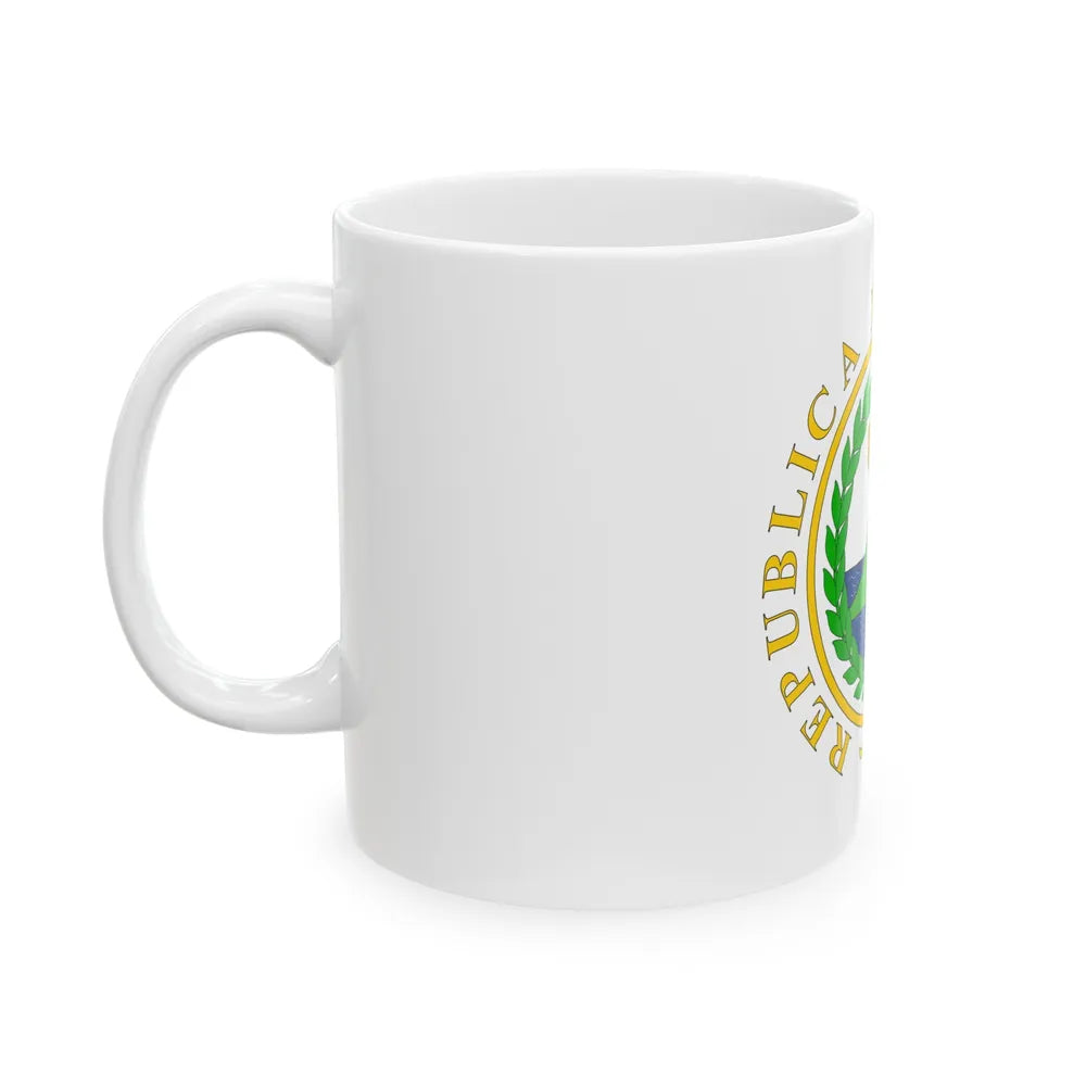 Coat of arms of Nicaragua (1854) - White Coffee Mug-Go Mug Yourself