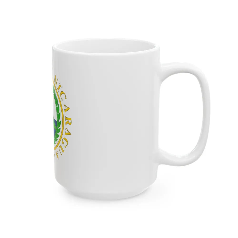 Coat of arms of Nicaragua (1854) - White Coffee Mug-Go Mug Yourself