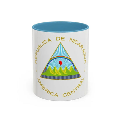Coat of arms of Nicaragua - Accent Coffee Mug 11oz Light Blue - Go Mug Yourself