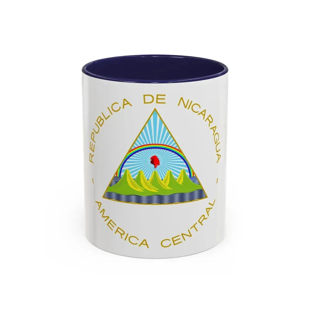 Coat of arms of Nicaragua - Accent Coffee Mug 11oz Navy - Go Mug Yourself
