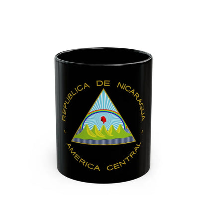 Coat of arms of Nicaragua - Black Coffee Mug-11oz-Go Mug Yourself