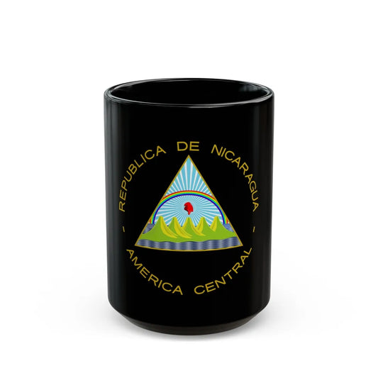 Coat of arms of Nicaragua - Black Coffee Mug-15oz-Go Mug Yourself