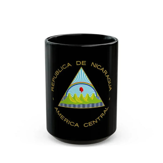 Coat of arms of Nicaragua - Black Coffee Mug 15oz - Go Mug Yourself