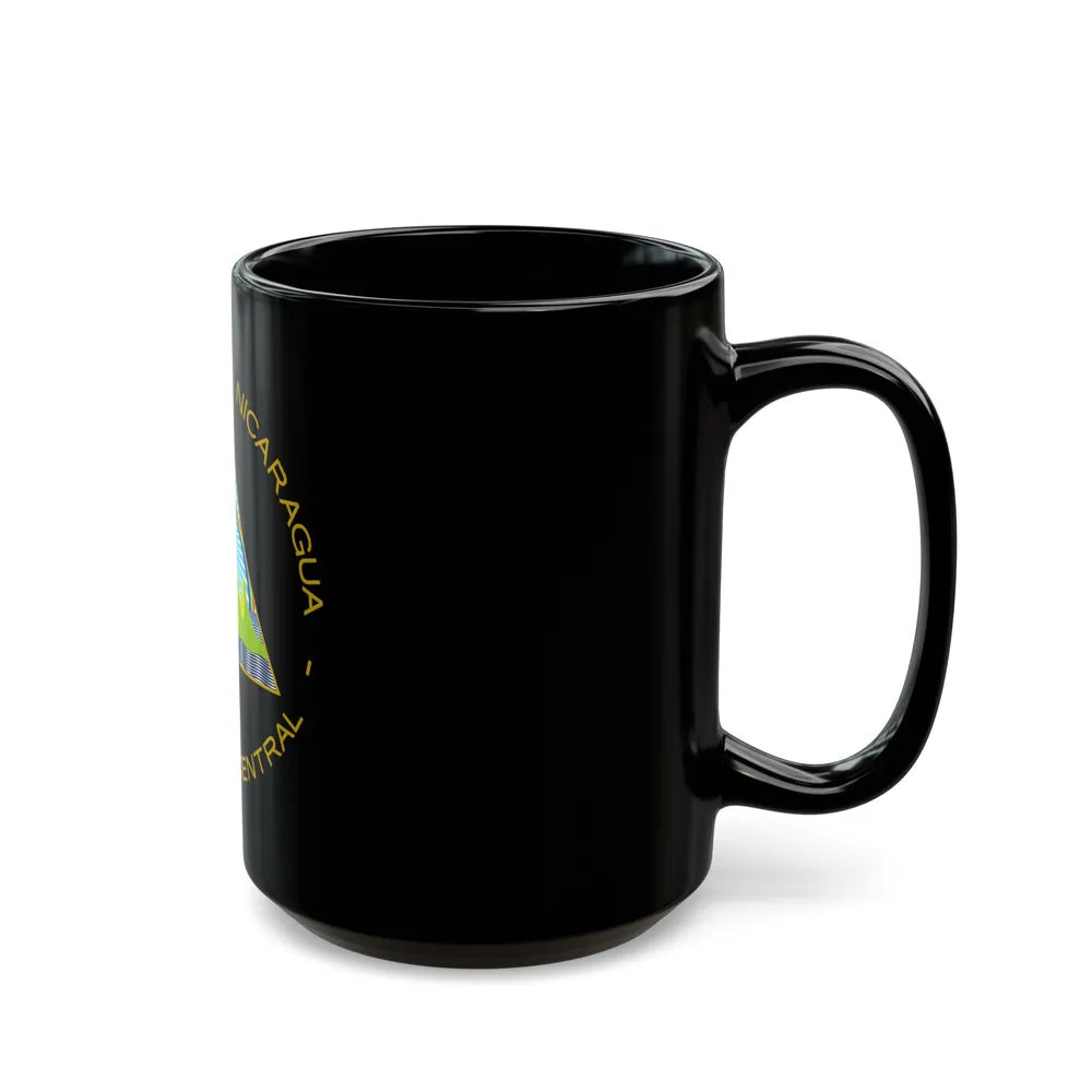 Coat of arms of Nicaragua - Black Coffee Mug-Go Mug Yourself