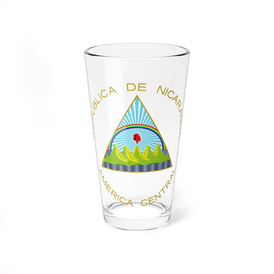 Coat of arms of Nicaragua (Nicaragua) (Coat of Arms) Pint Glass 16oz 16oz - Go Mug Yourself