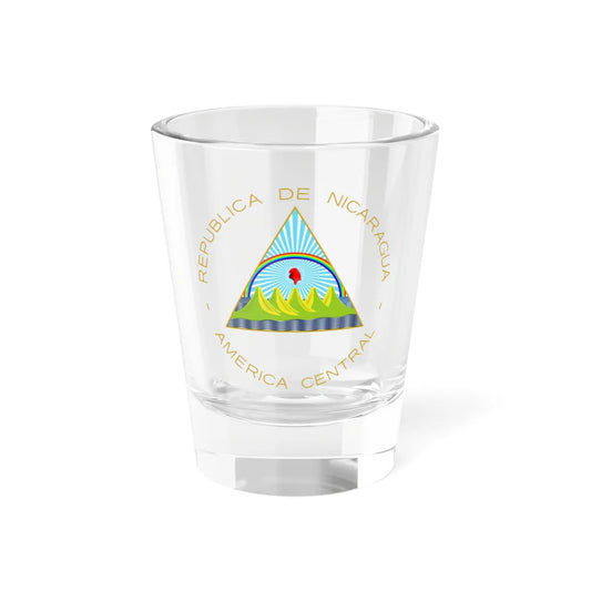 Coat of arms of Nicaragua (Nicaragua) (Coat of Arms) Shot Glass 1.5oz 1.5oz - Go Mug Yourself