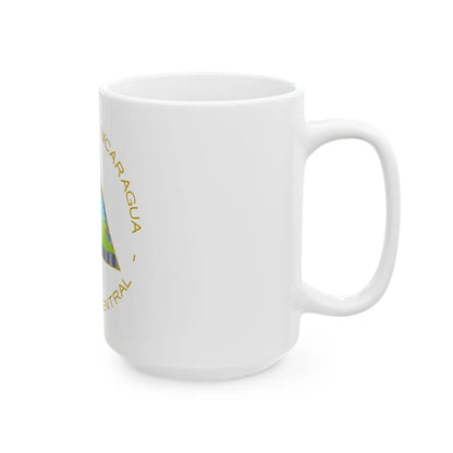 Coat of arms of Nicaragua - White Coffee Mug-Go Mug Yourself