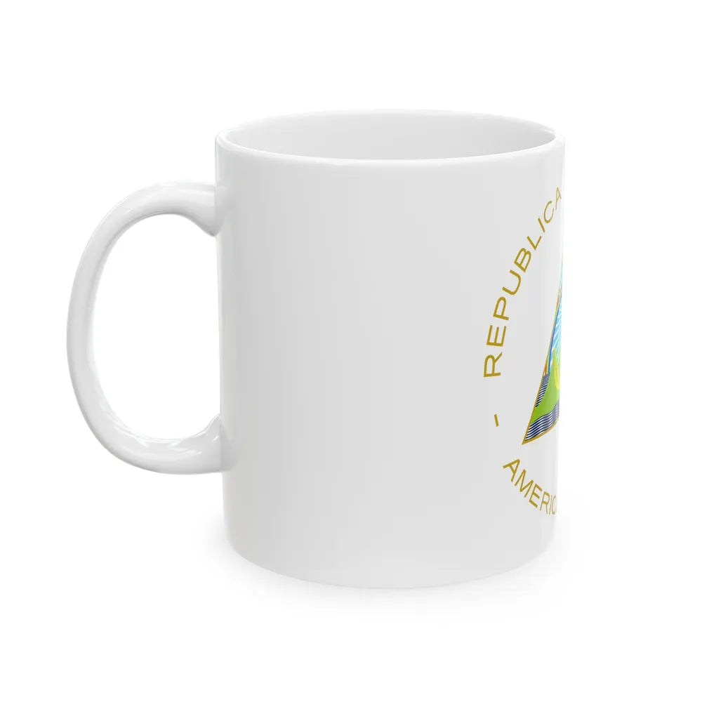 Coat of arms of Nicaragua - White Coffee Mug-Go Mug Yourself