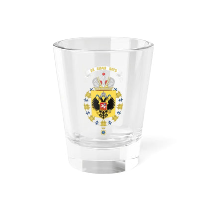 Coat of Arms of Nicholas II of Russia Order of the Seraphim (Sweden) (Coat of Arms) Shot Glass 1.5oz 1.5oz - Go Mug Yourself