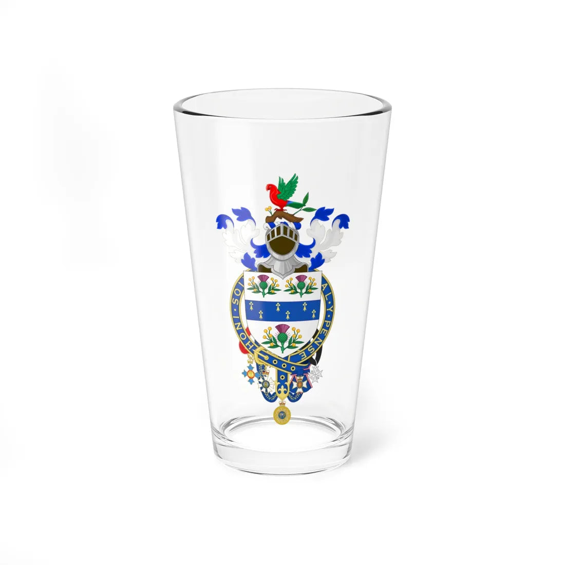 Coat of Arms of Ninian Martin Stephen (Scotland) (Coat of Arms) Pint Glass 16oz 16oz - Go Mug Yourself