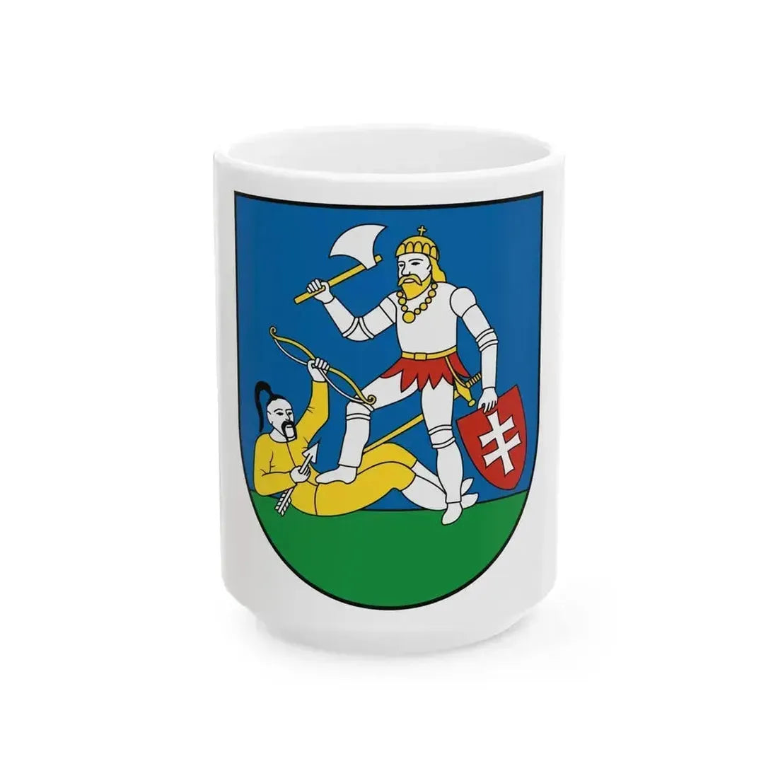 Coat Of Arms Of Nitra Region (Slovakia) White Coffee Mug 15oz - Go Mug Yourself