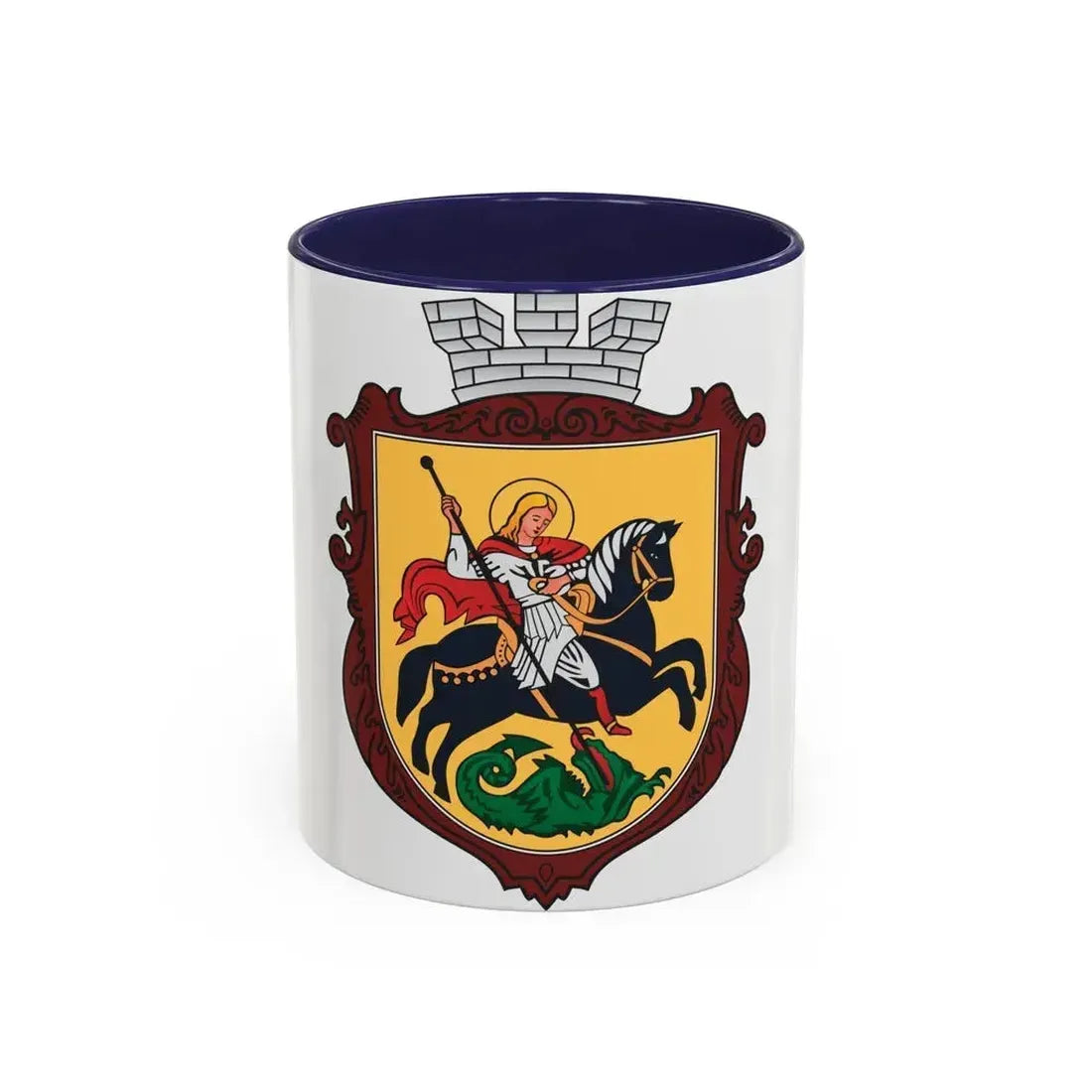 Coat of arms of Nizhyn - Accent Coffee Mug 11oz Navy - Go Mug Yourself
