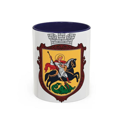 Coat of arms of Nizhyn - Accent Coffee Mug 11oz Navy - Go Mug Yourself