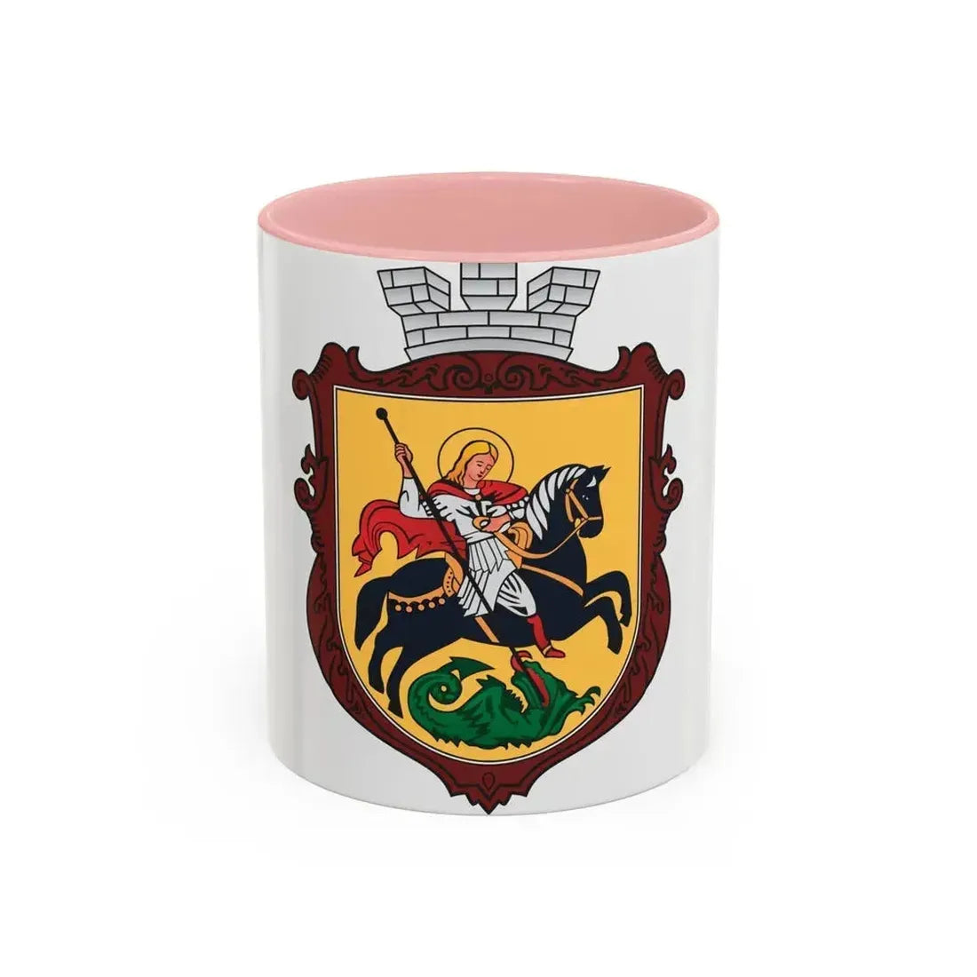 Coat of arms of Nizhyn - Accent Coffee Mug 11oz Pink - Go Mug Yourself