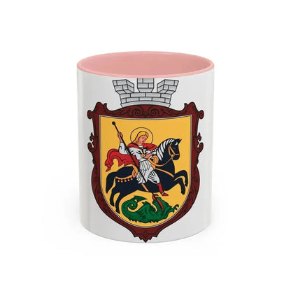 Coat of arms of Nizhyn - Accent Coffee Mug 11oz Pink - Go Mug Yourself