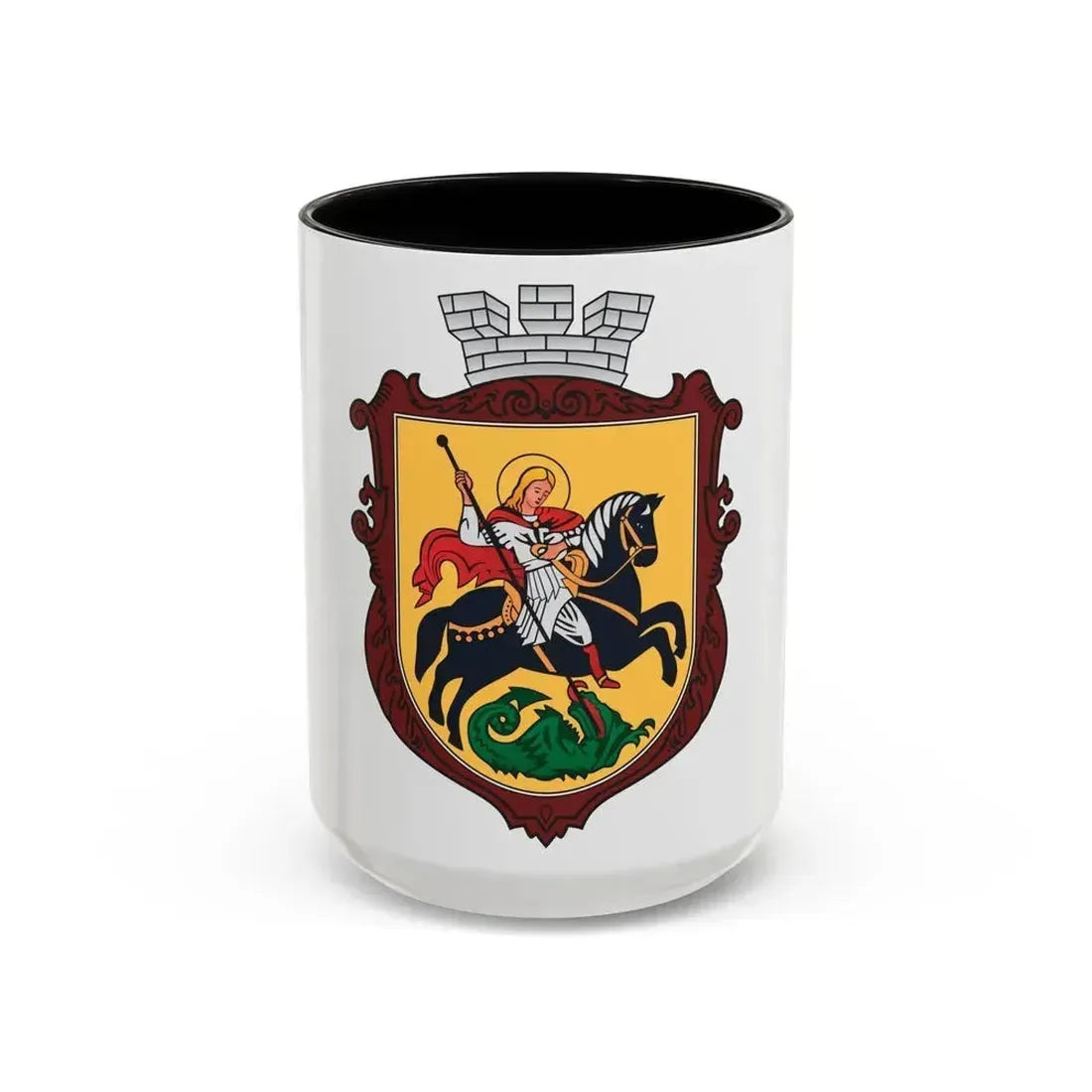 Coat of arms of Nizhyn - Accent Coffee Mug 15oz Black - Go Mug Yourself