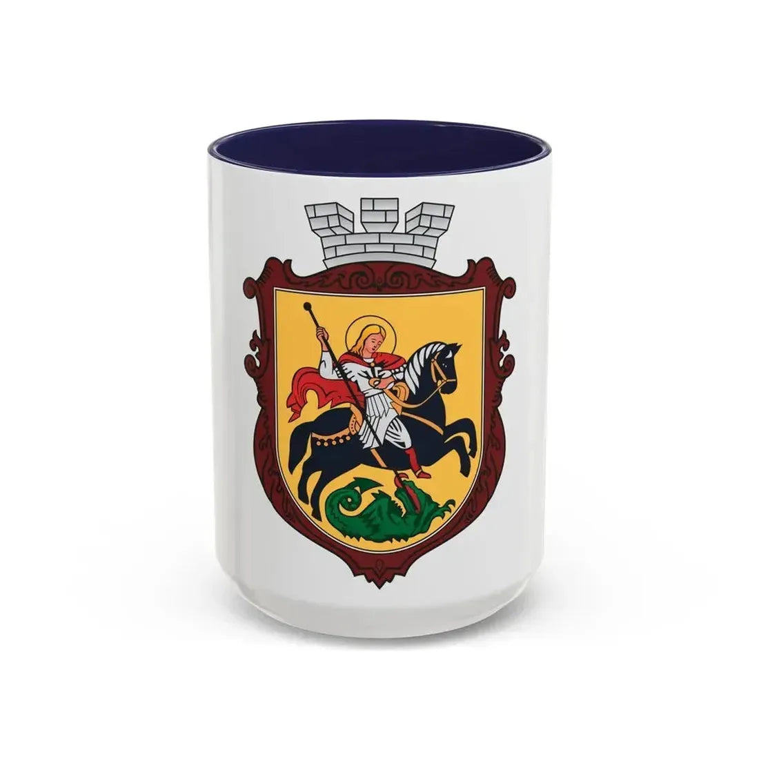 Coat of arms of Nizhyn - Accent Coffee Mug 15oz Navy - Go Mug Yourself