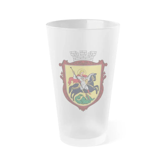 Coat of arms of Nizhyn - Frosted Pint Glass 16oz Default Title - Go Mug Yourself