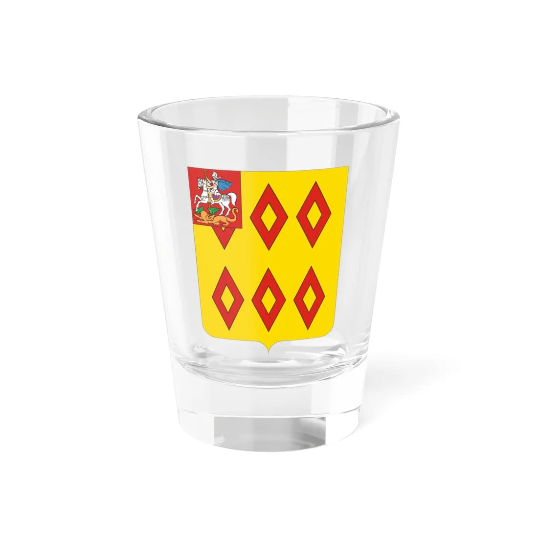 Coat of Arms of Noginsky rayon Moscow oblast (Russia) (Coat of Arms) Shot Glass 1.5oz 1.5oz - Go Mug Yourself