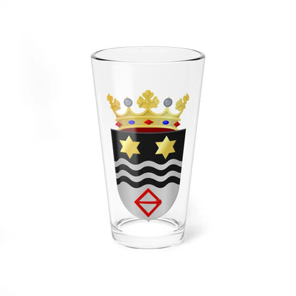 Coat of arms of Noord-Beveland (Netherlands) (Coat of Arms) Pint Glass 16oz 16oz - Go Mug Yourself