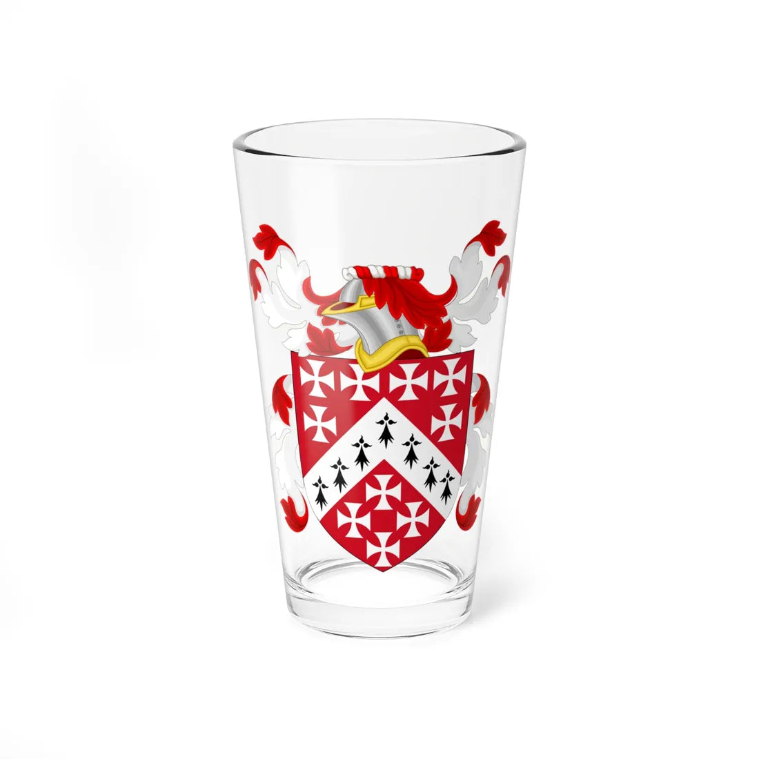 Coat of Arms of Norborne Berkeley (United States) (Coat of Arms) Pint Glass 16oz 16oz - Go Mug Yourself