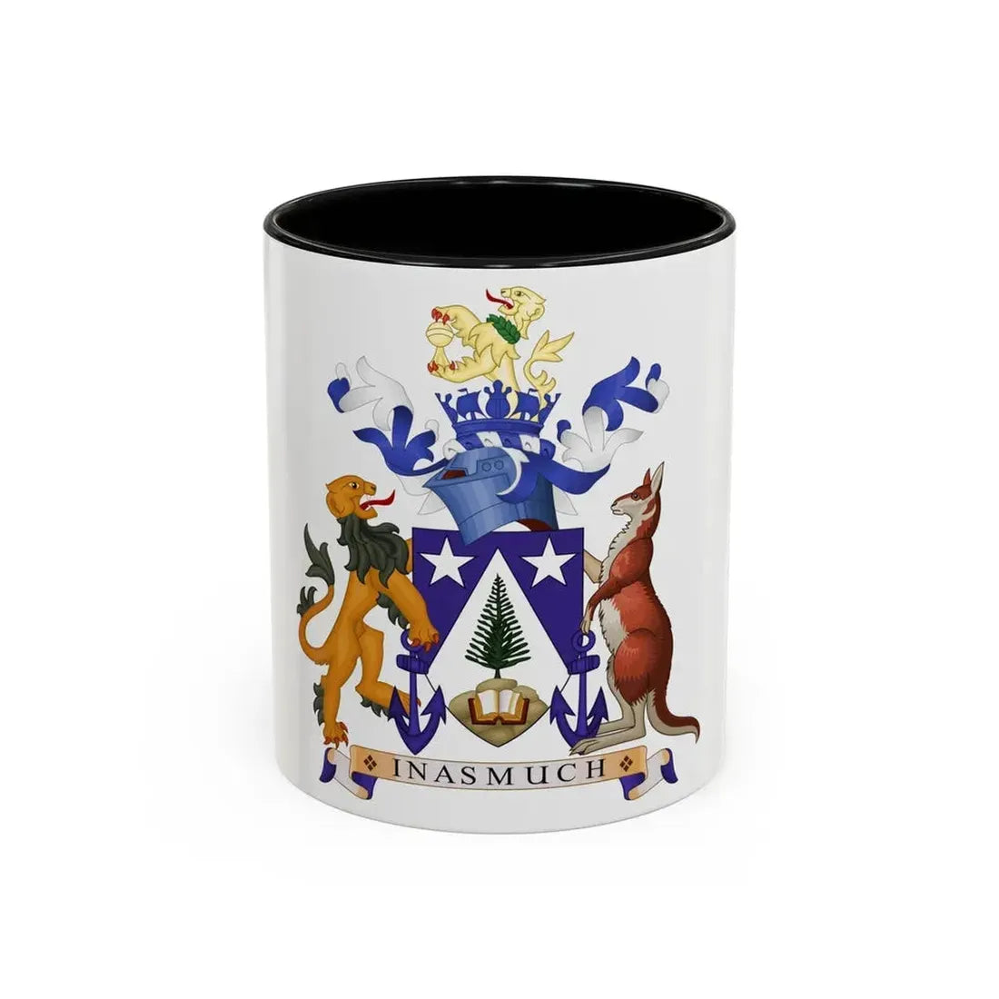 Coat of arms of Norfolk Island - Accent Coffee Mug 11oz Black - Go Mug Yourself