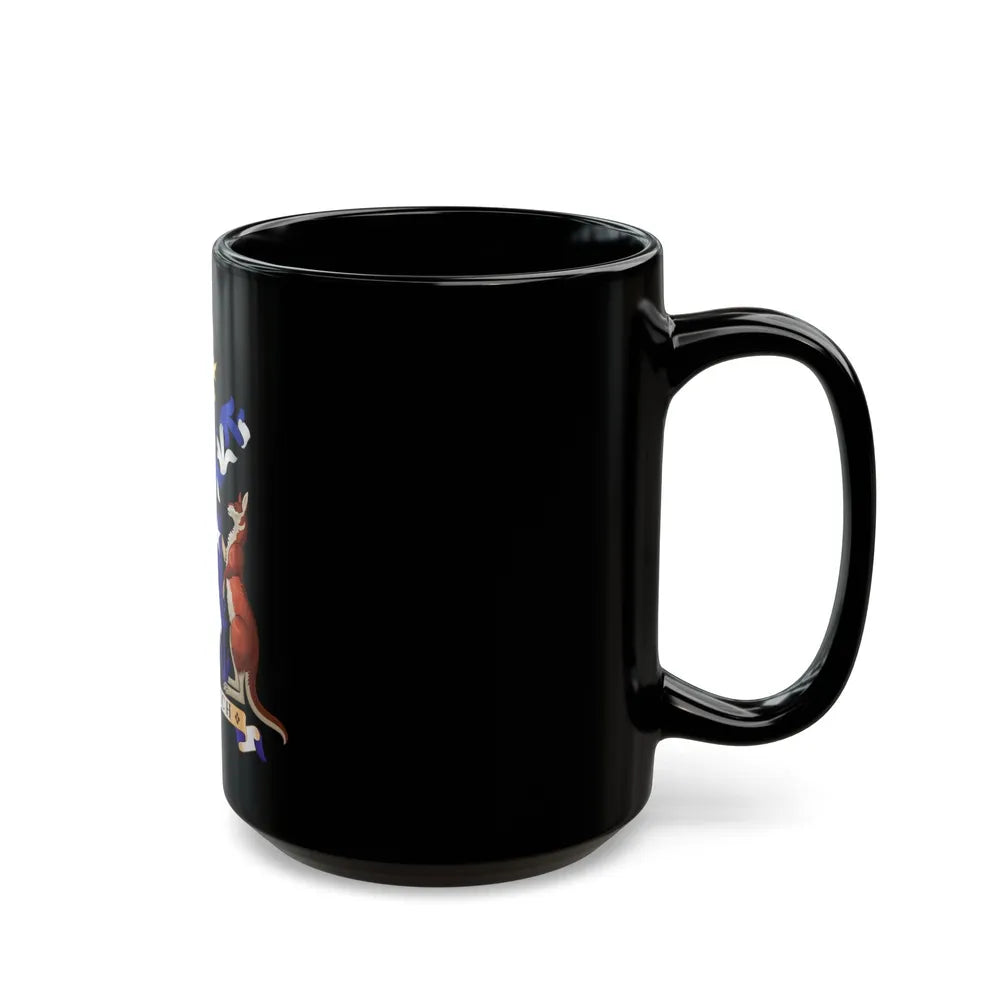 Coat of arms of Norfolk Island - Black Coffee Mug-Go Mug Yourself