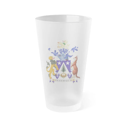 Coat of arms of Norfolk Island - Frosted Pint Glass 16oz-16oz-Frosted-Go Mug Yourself