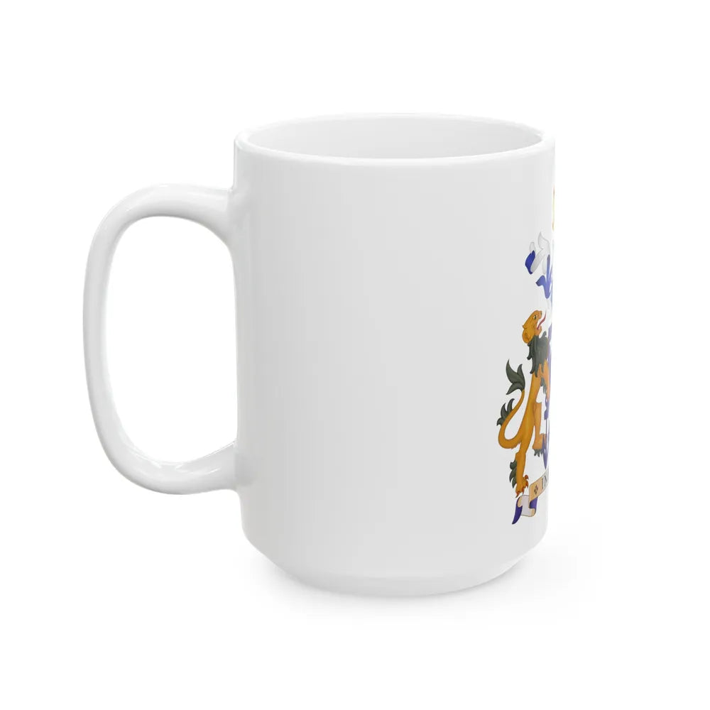 Coat of arms of Norfolk Island - White Coffee Mug-Go Mug Yourself