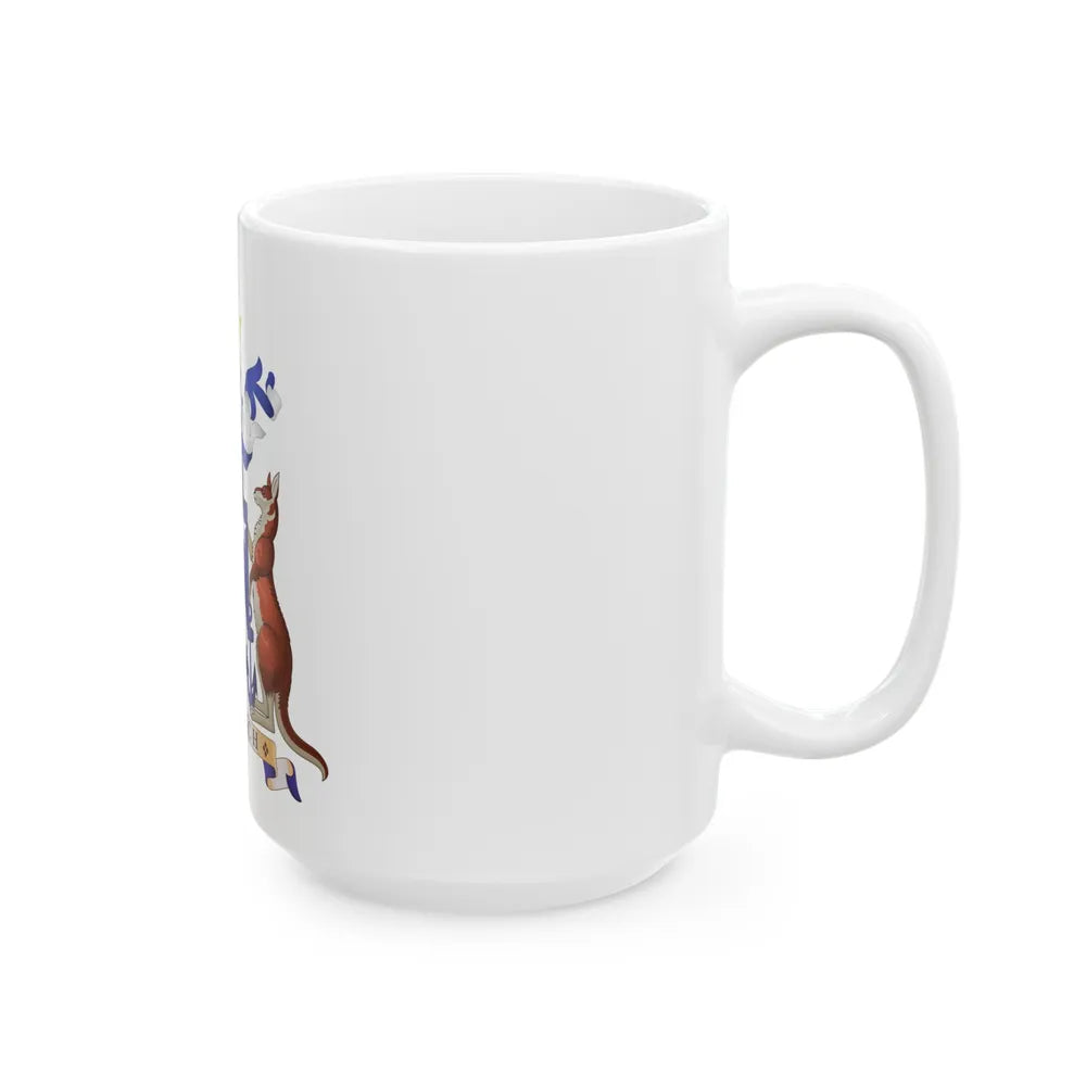 Coat of arms of Norfolk Island - White Coffee Mug-Go Mug Yourself