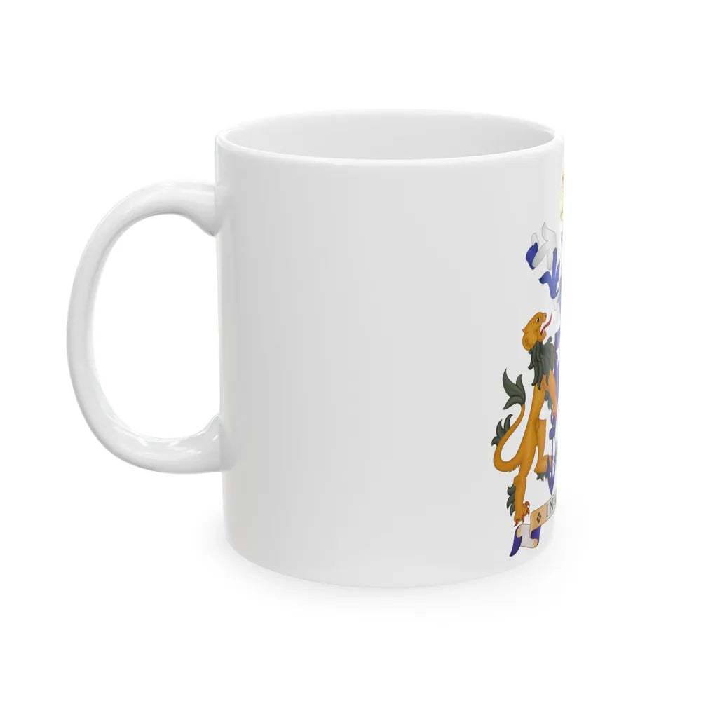 Coat of arms of Norfolk Island - White Coffee Mug-Go Mug Yourself