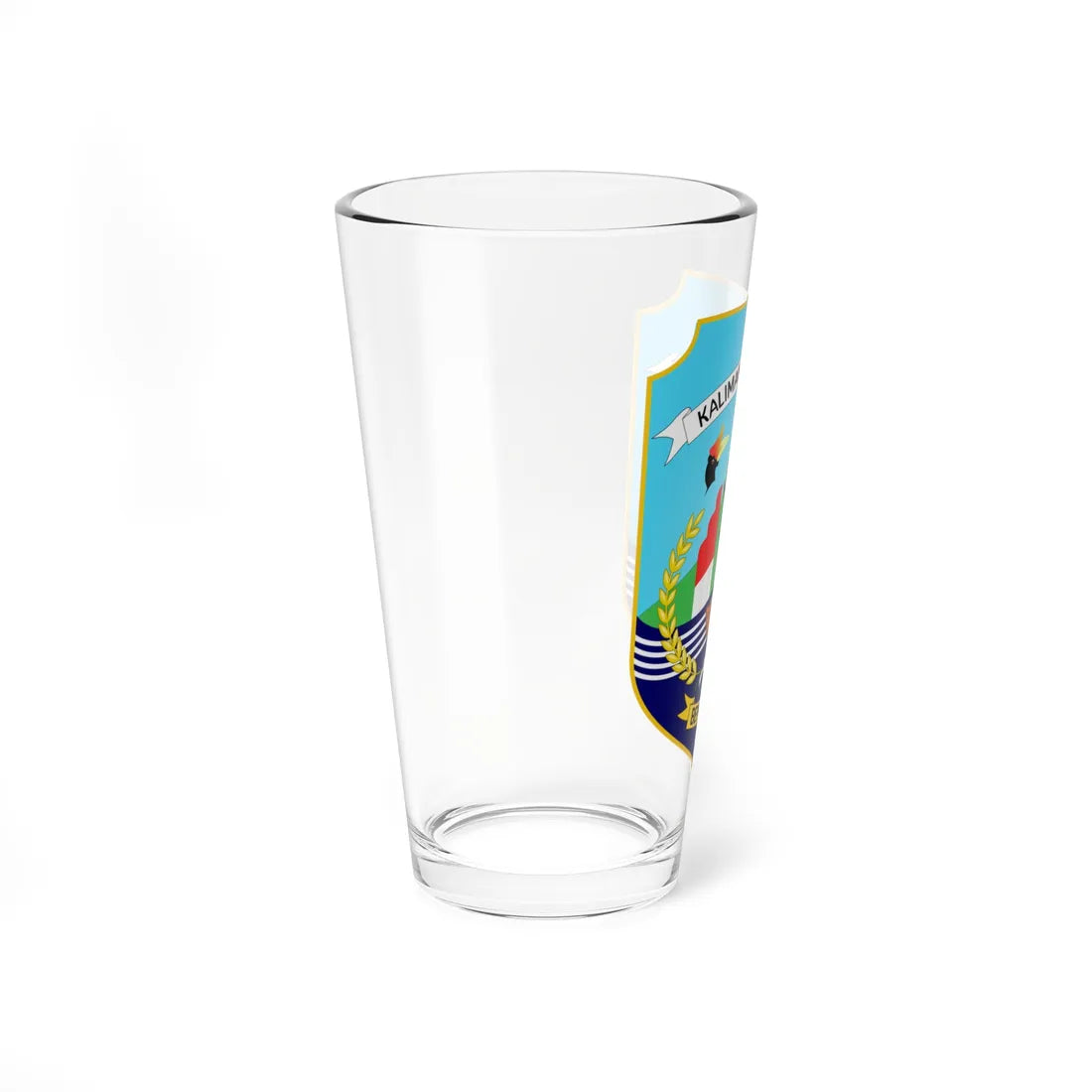 Coat of arms of North Kalimantan 2021 version (Indonesia) (Coat of Arms) Pint Glass 16oz - Go Mug Yourself