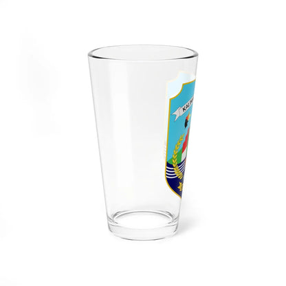 Coat of arms of North Kalimantan 2021 version (Indonesia) (Coat of Arms) Pint Glass 16oz - Go Mug Yourself