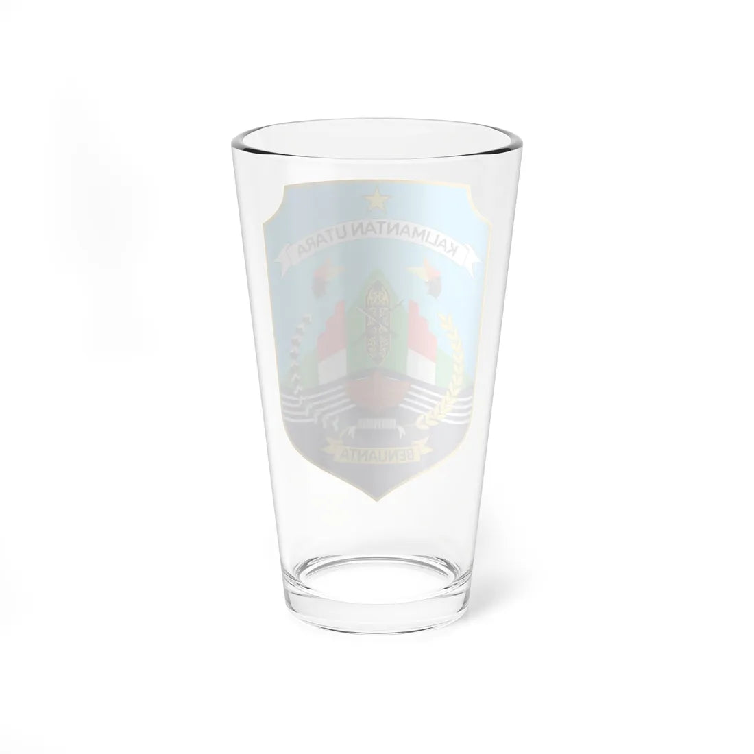 Coat of arms of North Kalimantan 2021 version (Indonesia) (Coat of Arms) Pint Glass 16oz - Go Mug Yourself
