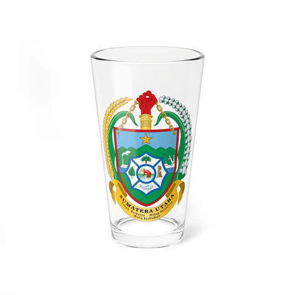 Coat of arms of North Sumatra (Indonesia) (Coat of Arms) Pint Glass 16oz 16oz - Go Mug Yourself