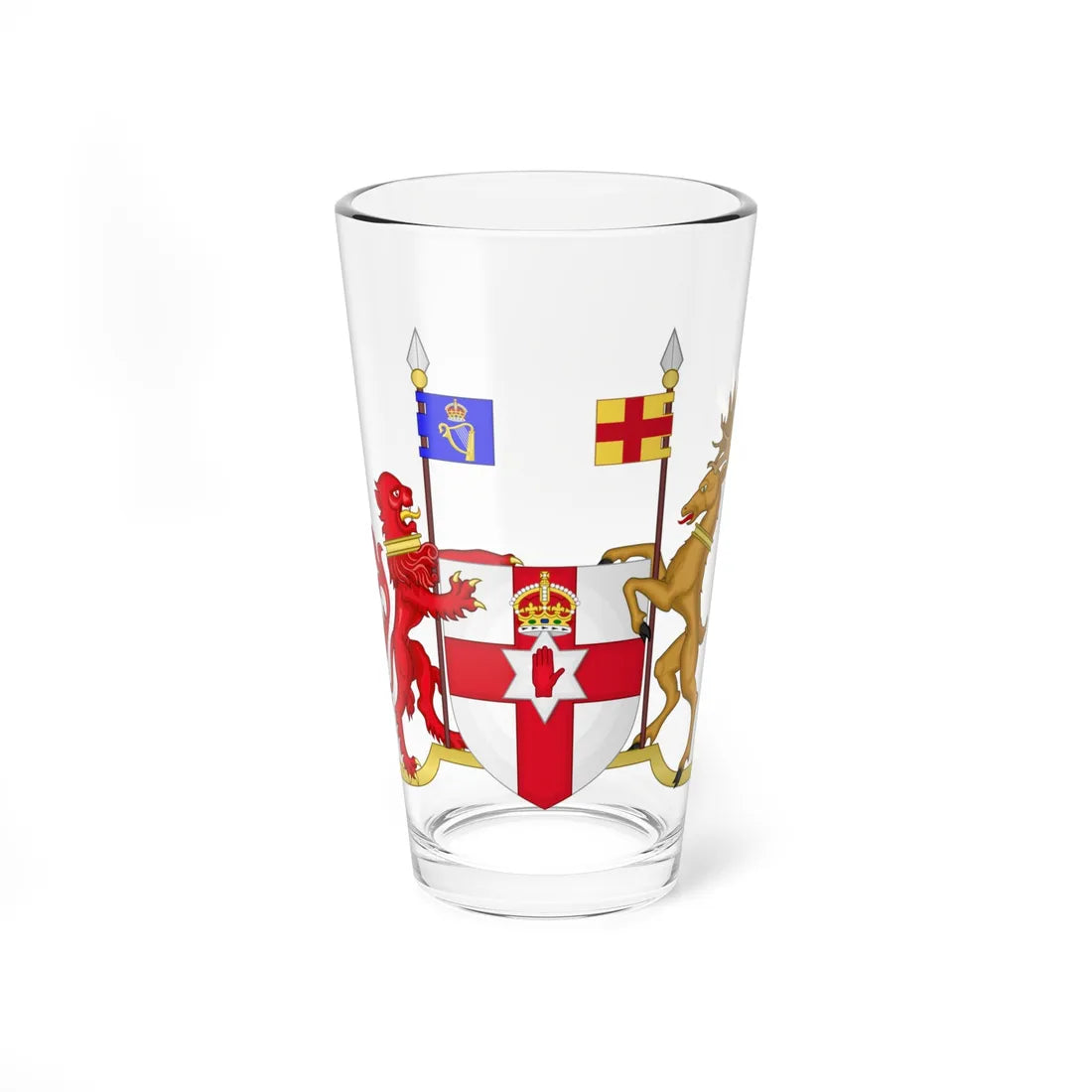 Coat of Arms of Northern Ireland (United Kingdom) (Coat of Arms) Pint Glass 16oz 16oz - Go Mug Yourself