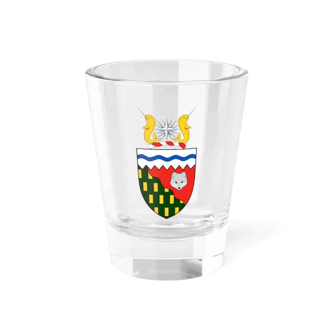 Coat of arms of Northwest Territories (Canada) (Coat of Arms) Shot Glass 1.5oz 1.5oz - Go Mug Yourself