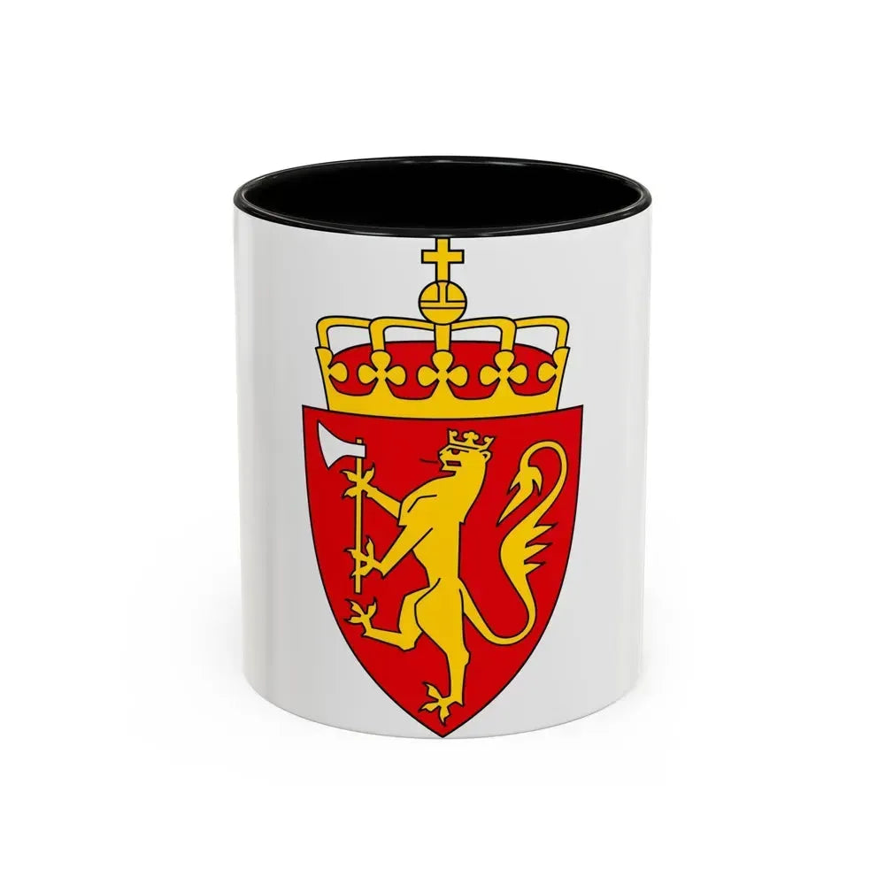 Coat of arms of Norway - Accent Coffee Mug 11oz Black - Go Mug Yourself