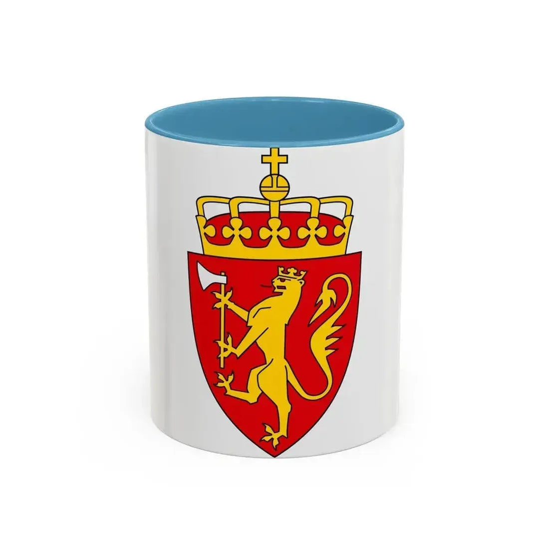 Coat of arms of Norway - Accent Coffee Mug 11oz Light Blue - Go Mug Yourself