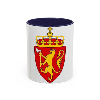 Coat of arms of Norway - Accent Coffee Mug 11oz Navy - Go Mug Yourself