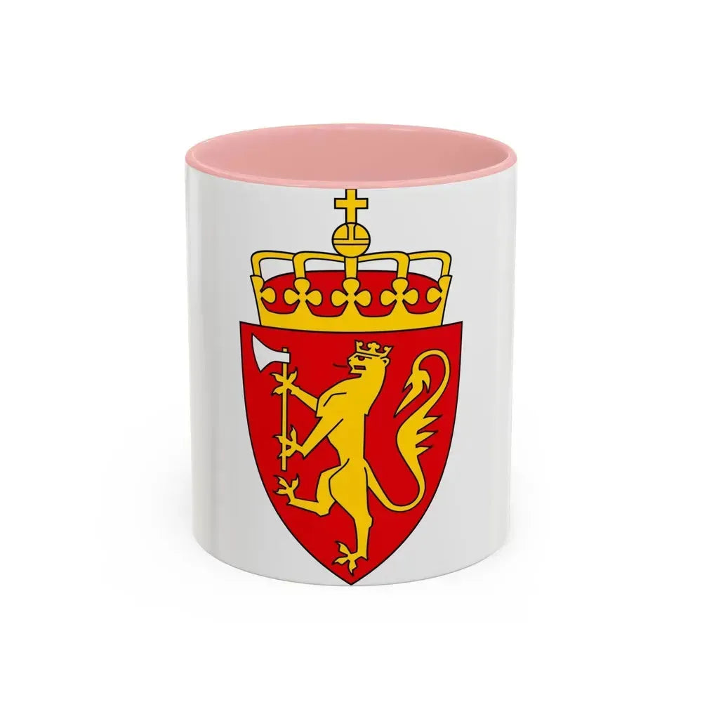 Coat of arms of Norway - Accent Coffee Mug 11oz Pink - Go Mug Yourself