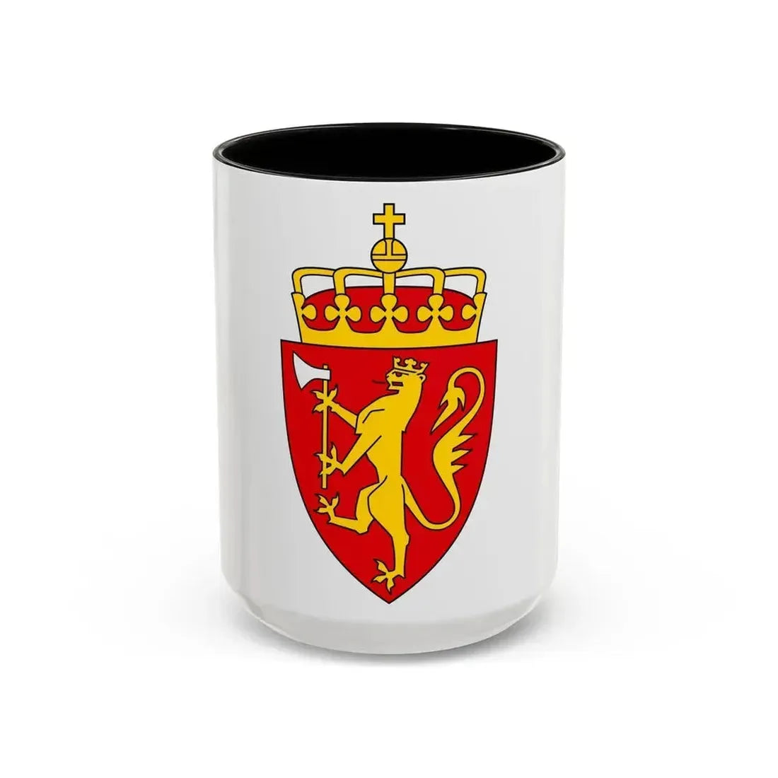 Coat of arms of Norway - Accent Coffee Mug 15oz Black - Go Mug Yourself