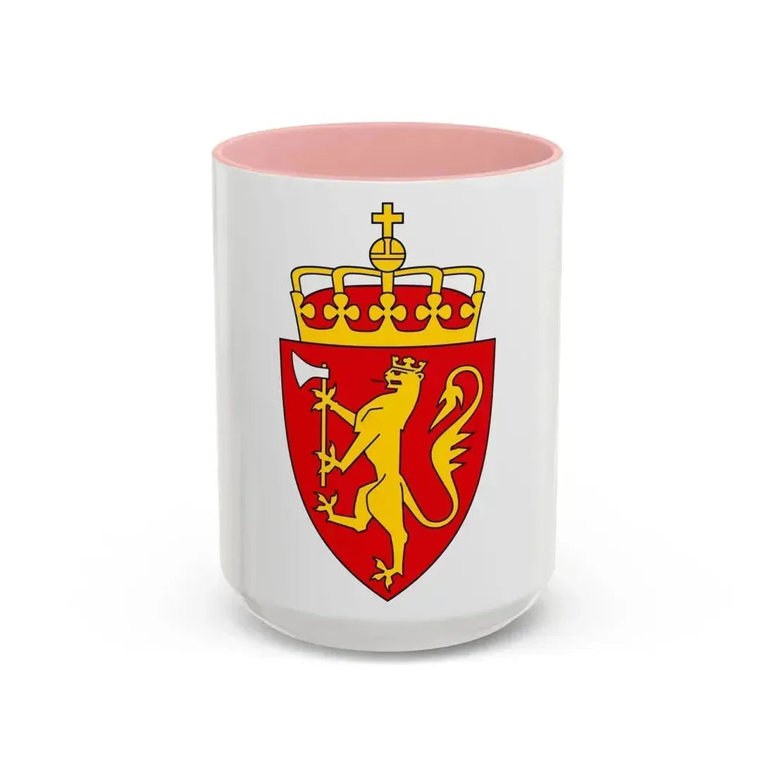 Coat of arms of Norway - Accent Coffee Mug 15oz Pink - Go Mug Yourself