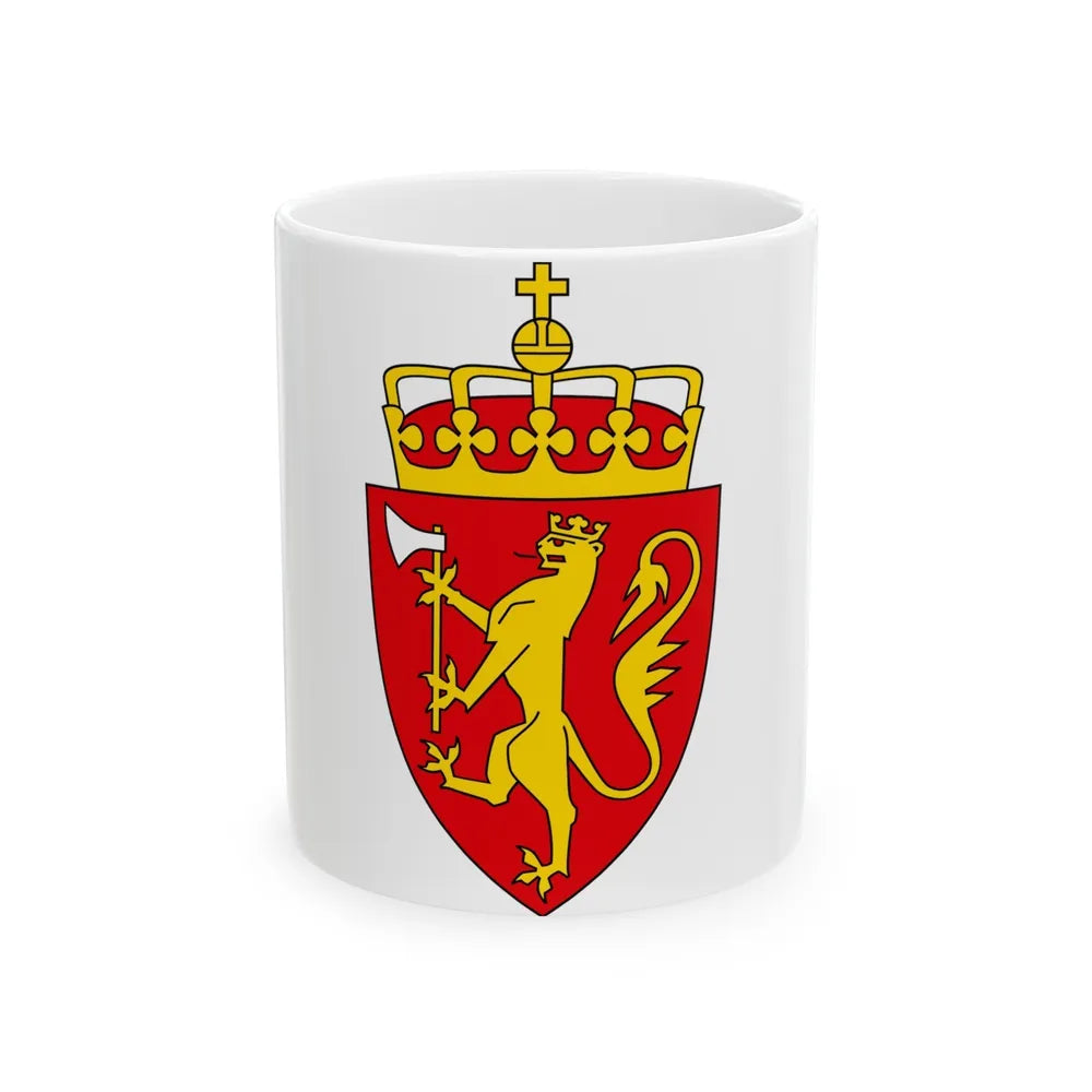 Coat of arms of Norway - White Coffee Mug-11oz-Go Mug Yourself