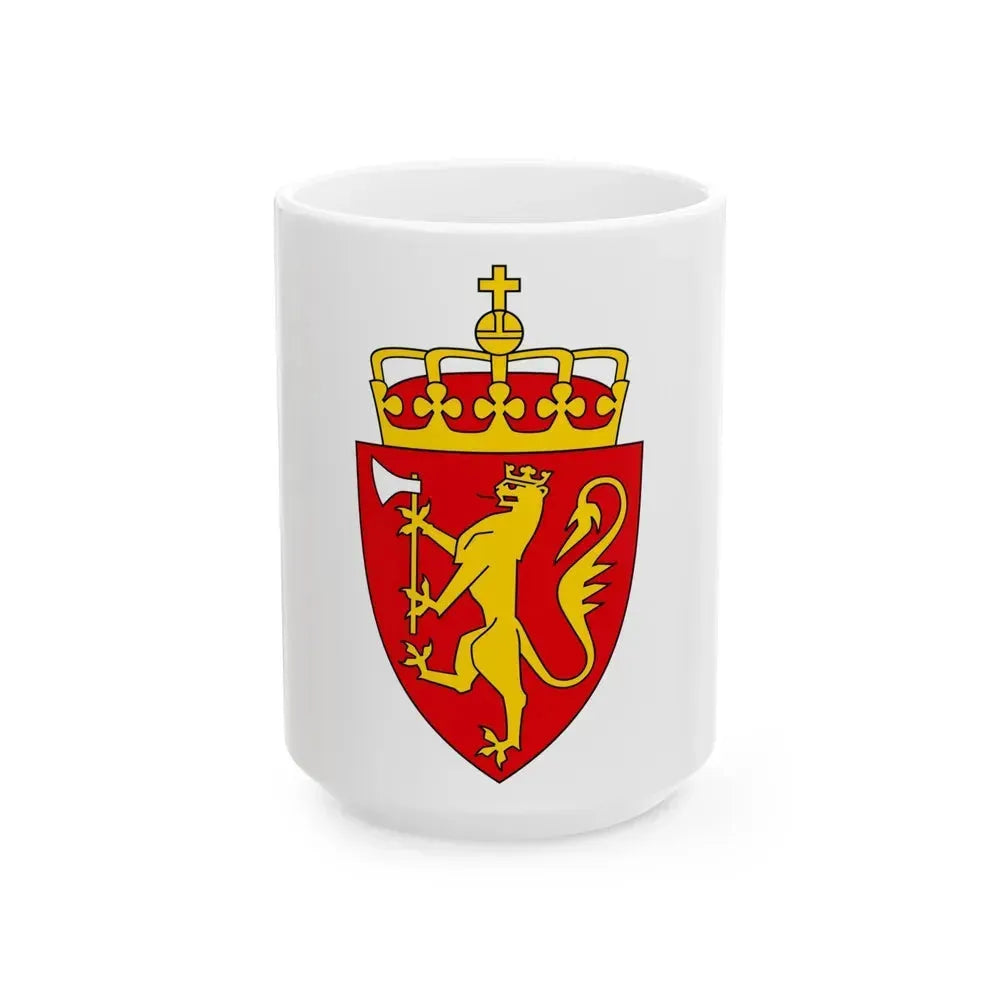 Coat of arms of Norway - White Coffee Mug 15oz - Go Mug Yourself