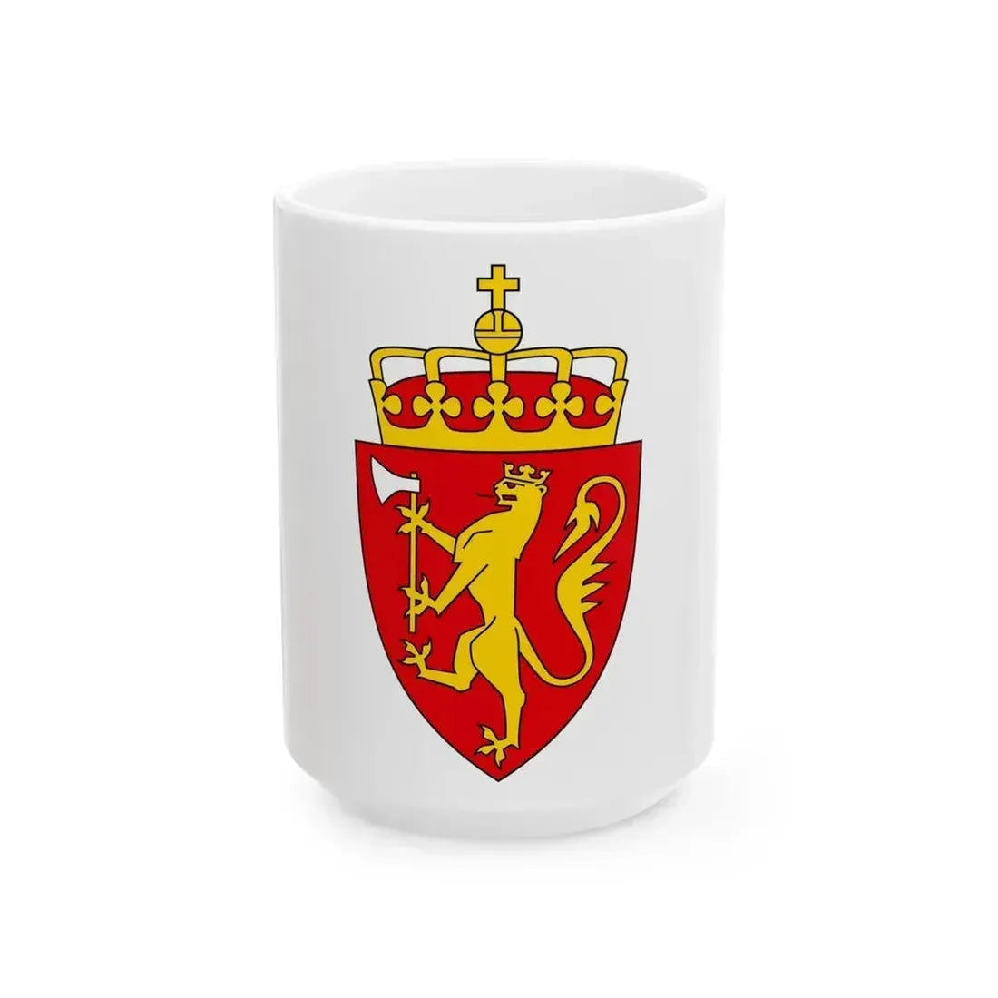 Coat of arms of Norway - White Coffee Mug 15oz - Go Mug Yourself