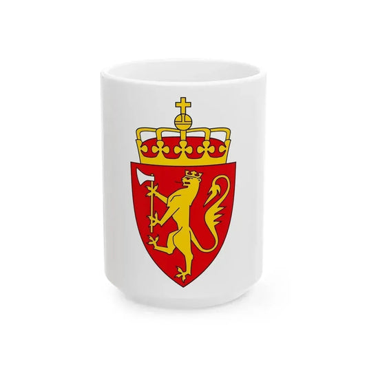 Coat of arms of Norway - White Coffee Mug 15oz - Go Mug Yourself