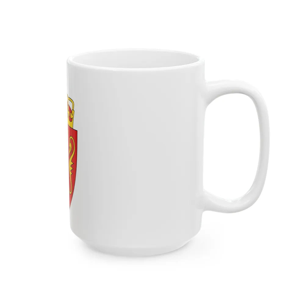 Coat of arms of Norway - White Coffee Mug-Go Mug Yourself