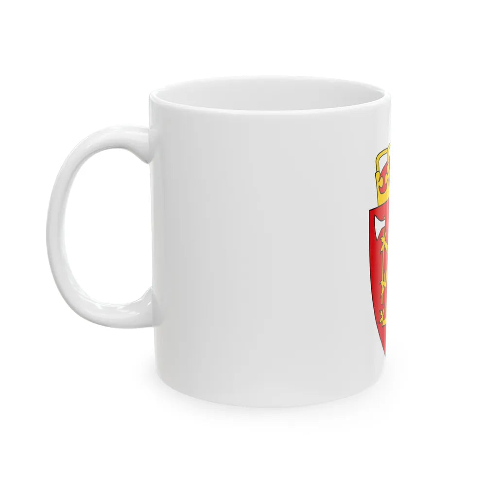 Coat of arms of Norway - White Coffee Mug-Go Mug Yourself