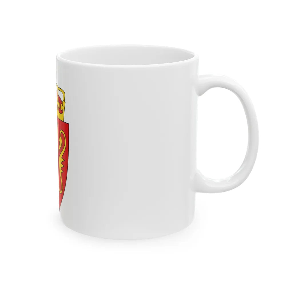 Coat of arms of Norway - White Coffee Mug-Go Mug Yourself